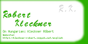 robert kleckner business card